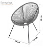 FAUTEUIL CABANA FILS GRIS