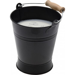 SEAU BOUGIE CITRONELLE NOIRE D16CM