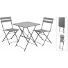 SET BISTROT METAL GRIS CLAIR SET 3PCS TA