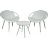 SET SALON DETENTE BULLES PVC BLANC 3PCS