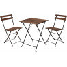 SET BISTROT BOIS ET METAL NOIR 3PCS 1 TA