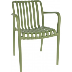FAUTEUIL JARDIN HARRY VERT PVC AVEC ACCO