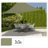 VOILE D'OMBRAGE CARRE KAKI 3X3M OLIVE