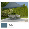 VOILE D'OMBRAGE CARRE BLEU ACIER 3X3M