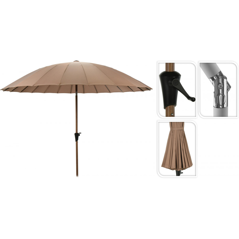 PARASOL SHANGHAI DROIT D265CM TAUPE PARASOL SHANGHAI DROIT D265CM TAUPE