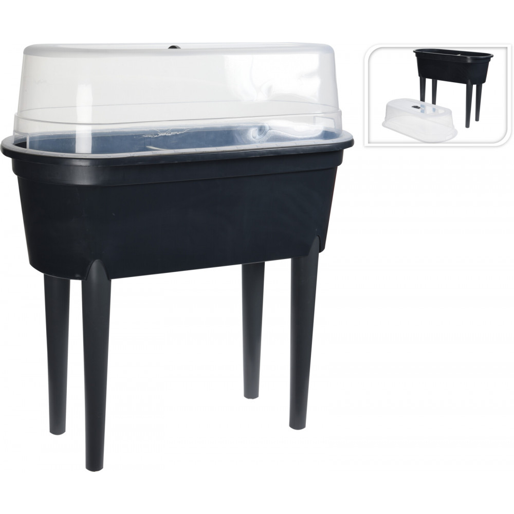 JARDINIERE SERRE SUR PIED PVC 77X38XH84C JARDINIERE SERRE SUR PIED PVC 77X38XH84C