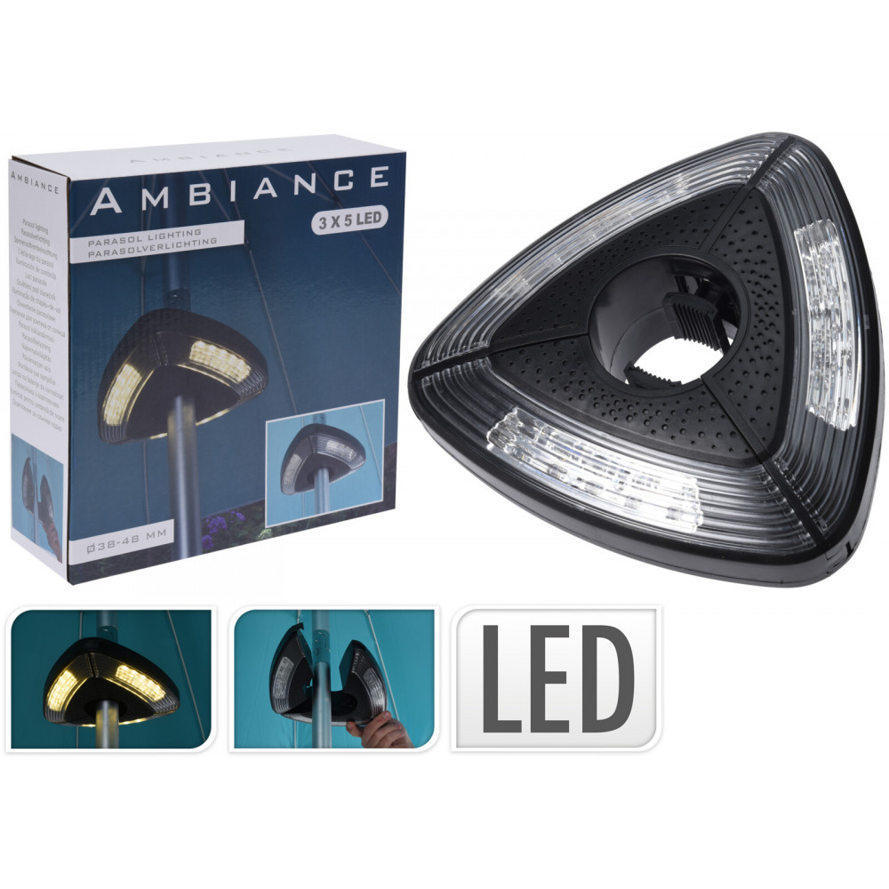 LAMPE POUR PARASOL LED TRIANGE LAMPE POUR PARASOL LED TRIANGE