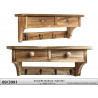 ETAGERE PATÈRE MURALE 43X15 H17.5 "NATUR