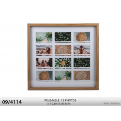 PELE-MELE CADRE BOIS 12 PHOTOS (10x15cm)