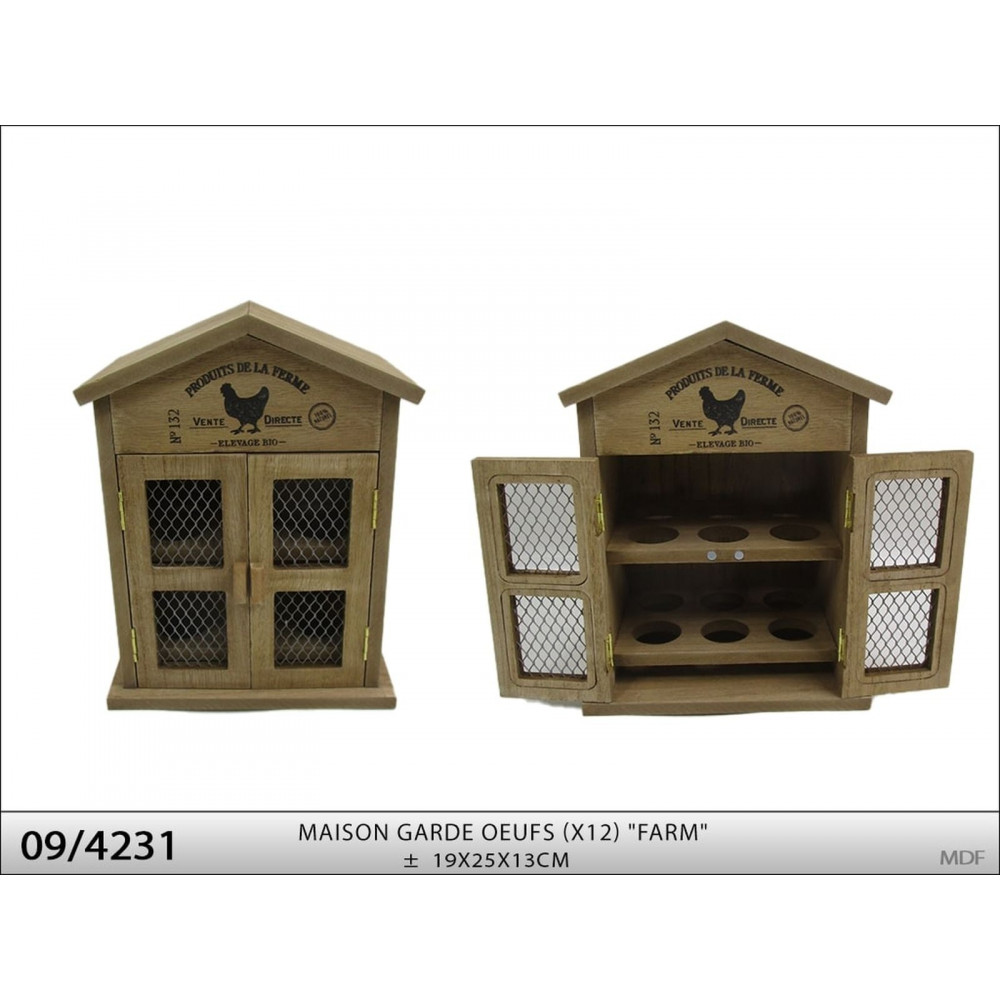 MAISON GARDE OEUFS (x12) "FARM"