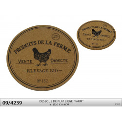 DESSOUS DE PLAT LIEGE Ø20CM "FARM"