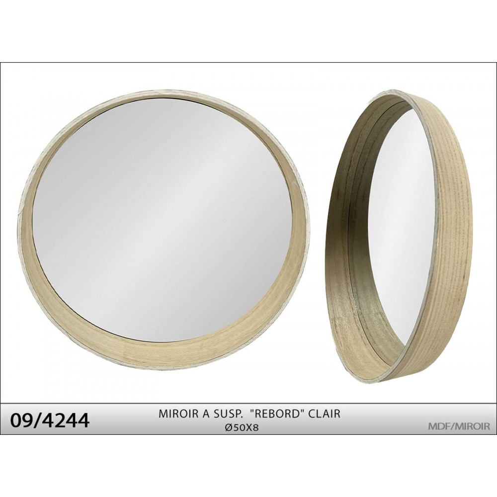 MIROIR A SUSP. Ø50X8 "REBORD" CLAIR