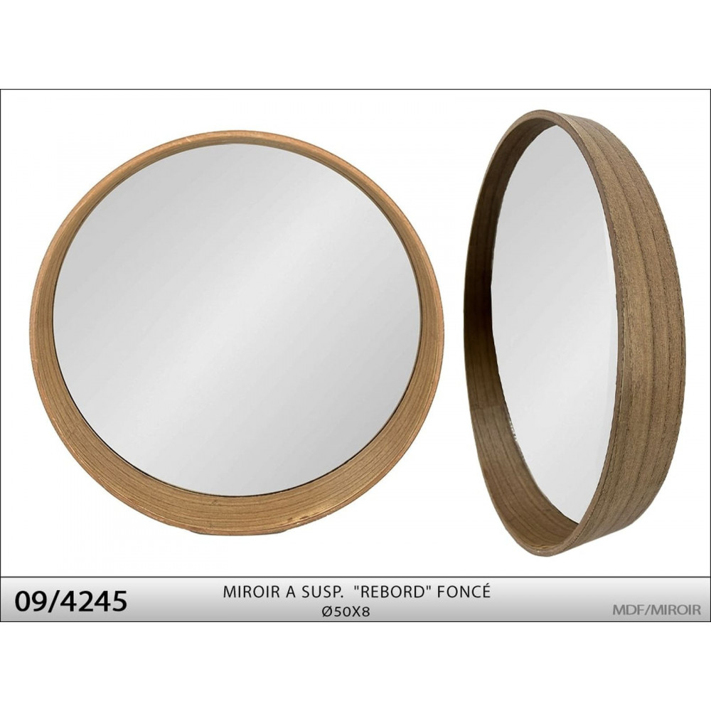 MIROIR A SUSP. Ø50X8 "REBORD" FONCE