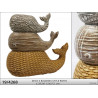 DECO 3 BALEINES STYLE ROTIN 29.50CM
