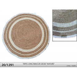 TAPIS JONC/MAIS Ø120CM "NATURE"