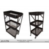 DESSERTE METAL 3 PANIERS H77 NOIR