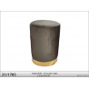 TABOURET Ø28 H40CM "VELOURS" GRIS