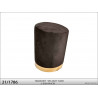 TABOURET Ø28 H40CM "VELOURS" NOIR