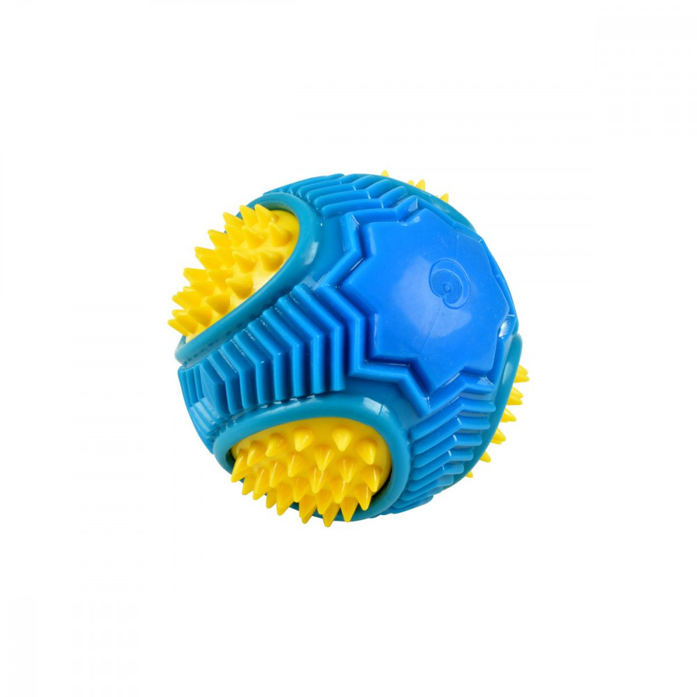 JOUET REBOND RD PICOTS SONORE D10CM BLEU