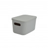 BOITE GRIS + COUV 4,5L 25x17,5xH.14,5CM