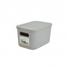 BOITE GRIS + COUV 4,5L 25x17,5xH.14,5CM