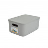 BOITE GRIS + COUV 10,5L 34,9x24,8xH.15,
