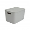 BOITE GRIS + COUV 15,5L 35x25xH.21,5CM P