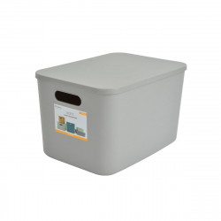 BOITE GRIS + COUV 15,5L 35x25xH.21,5CM P