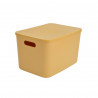 BOITE OCRE + COUV 15,5L 35x25xH.21,5CM P