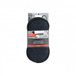 SET DE 3 EPONGES ANTHRA MICROFIBRE/GRATT