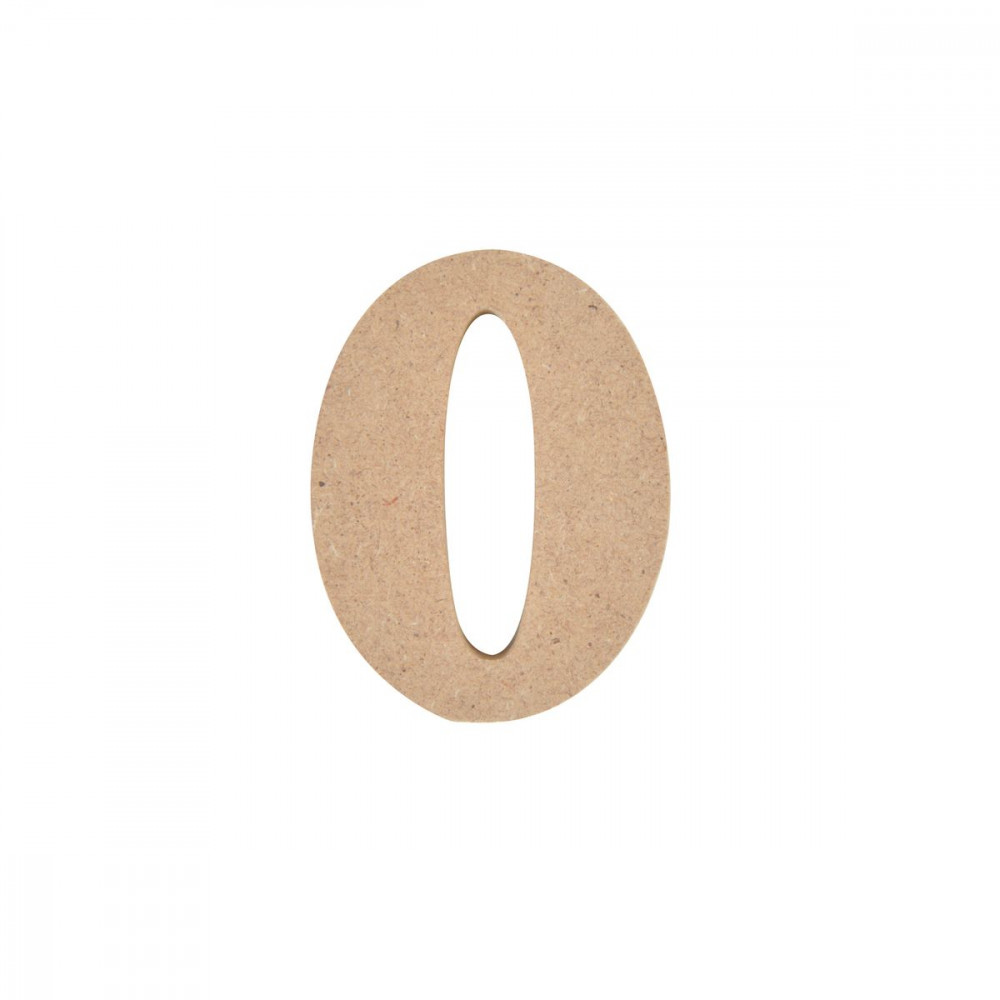 CHIFFRE MEDIUM "0" A DECORER H5CM
