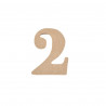 CHIFFRE MEDIUM "2" A DECORER H5CM