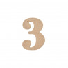 CHIFFRE MEDIUM "3" A DECORER H5CM