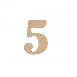 CHIFFRE MEDIUM "5" A DECORER H5CM