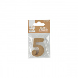CHIFFRE MEDIUM "5" A DECORER H5CM