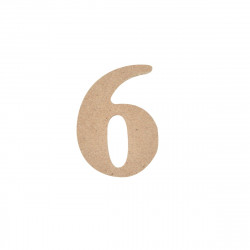 CHIFFRE MEDIUM "6" A DECORER H5CM