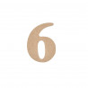 CHIFFRE MEDIUM "6" A DECORER H5CM