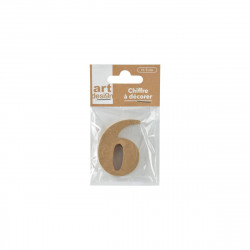 CHIFFRE MEDIUM "6" A DECORER H5CM