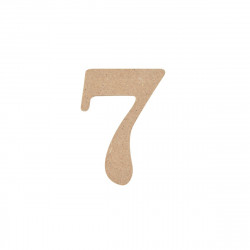 CHIFFRE MEDIUM "7" A DECORER H5CM