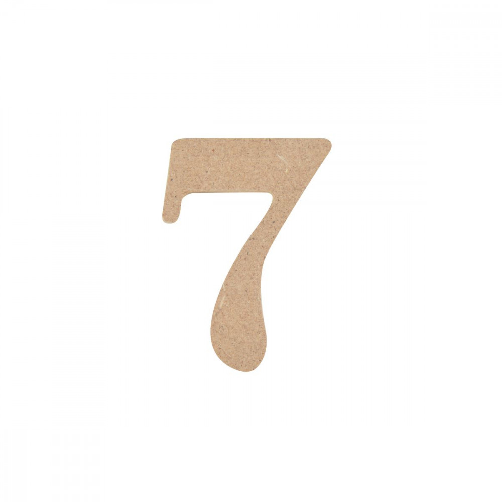 CHIFFRE MEDIUM "7" A DECORER H5CM