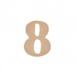 CHIFFRE MEDIUM "8" A DECORER H5CM