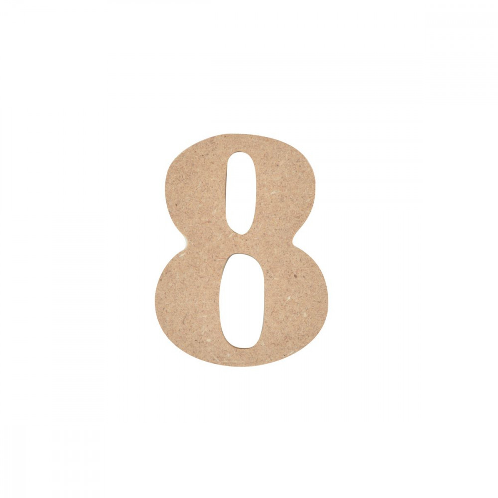 CHIFFRE MEDIUM "8" A DECORER H5CM