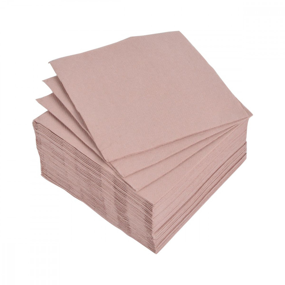 SERVIETTES x40 BLUSH EN PAPIER 38*38CM