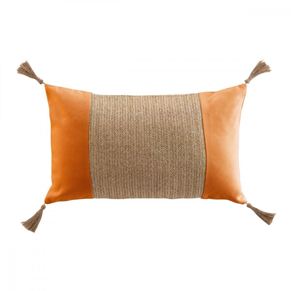 COUSSIN SARAH TERRACOTTA 30x50CM RAPHIA