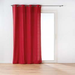 RIDEAU TWILY ROUGE 135x260CM COTON RECYC