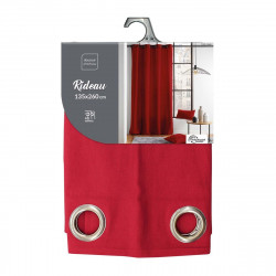 RIDEAU TWILY ROUGE 135x260CM COTON RECYC