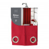 RIDEAU TWILY ROUGE 135x260CM COTON RECYC