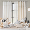 PLAID TUFTE ATHENA NATUREL FRANGES 125x1