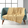 PLAID FRANGES LOUISETTE JAUNE 125x150CM