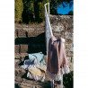 PLAID FRANGES LOUISETTE JAUNE 125x150CM